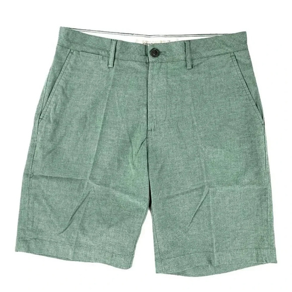 GoodthReads Olive Green Stretch Flat Front Size 30 Men's Short - Picture 4 of 12